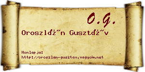 Oroszlán Gusztáv névjegykártya