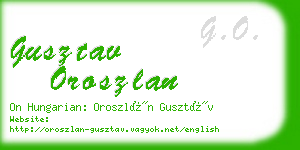 gusztav oroszlan business card